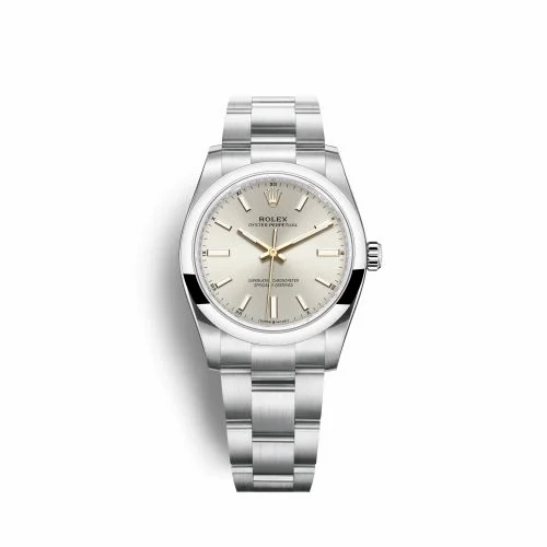Rolex Oyster Perpetual 34 Stainless Steel / Silver 124200-0001 (M124200-0001)